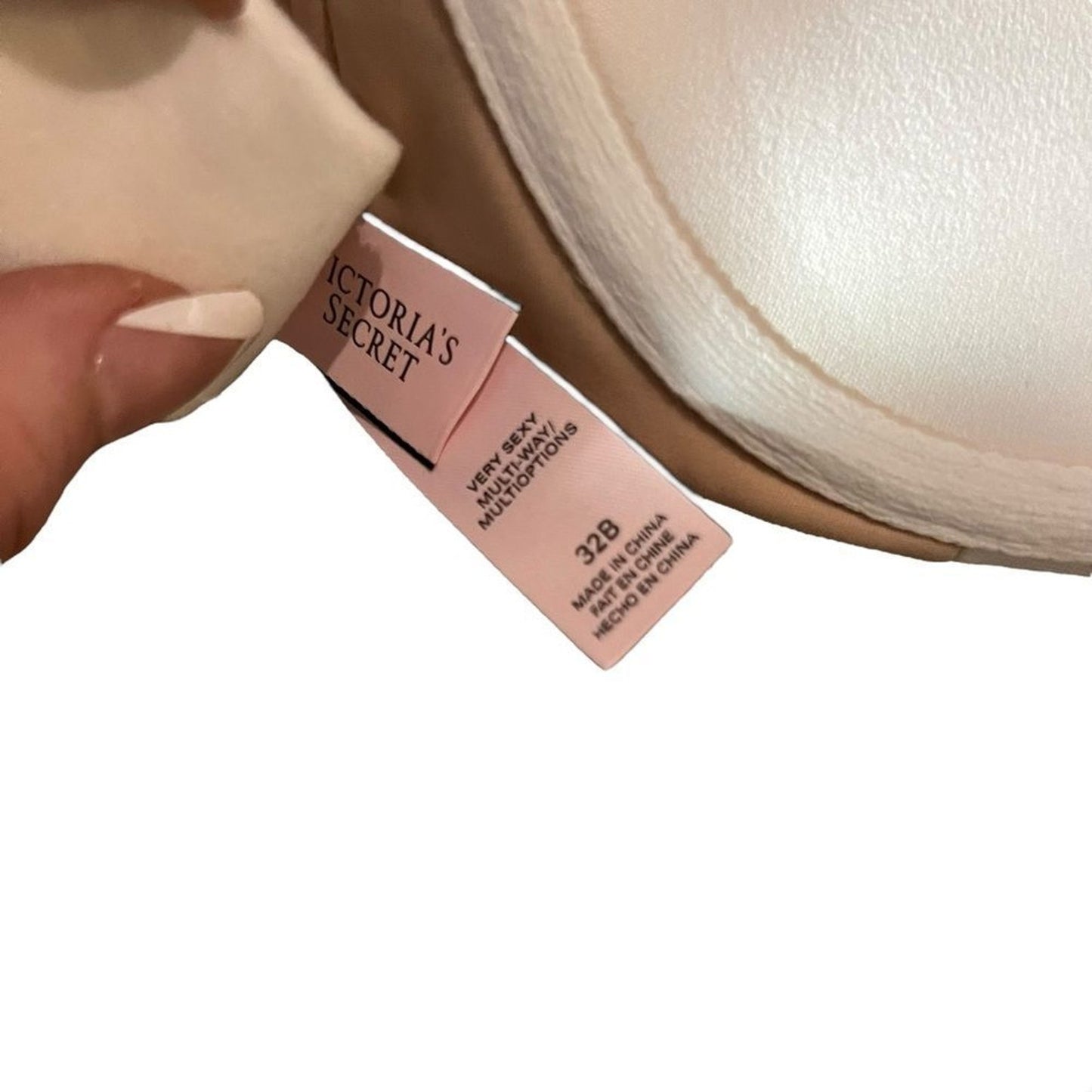 Victoria's Secret Very Sexy Push-Up Underwire Bra Lot 2 Black Beige 32B