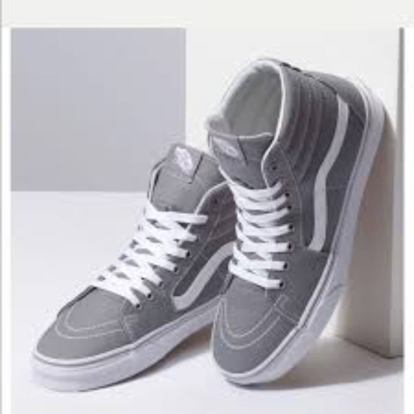 Vans Sk8-Hi Top Sneaker - Frost Gray Canvas Canvas Shoes - Women's 7.5