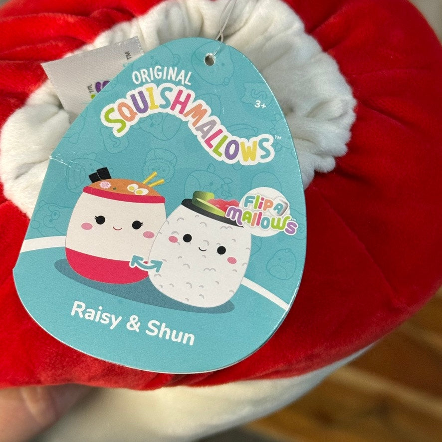 NWT Squishmallows 8" Flip-a-Mallow Raisy & Shun Ramen Sushi Plush Toy