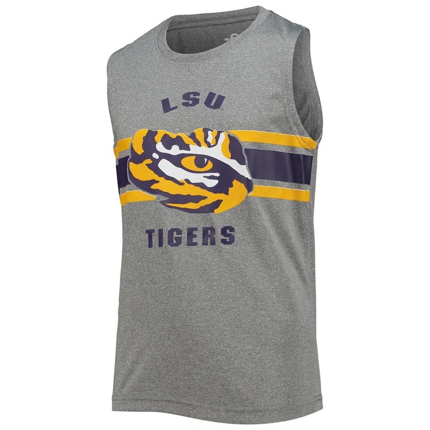 NWT LSU Tigers Unisex Youth Gray Sleeveless Tank Top Muscle Shirt Size XS