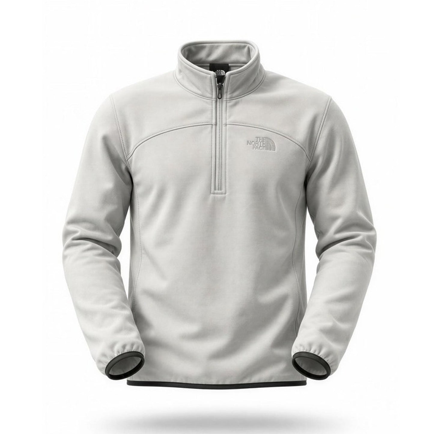 The North Face Jacket Womens Size Small Gray 1/4 Zip Fleece Pullover Stretch