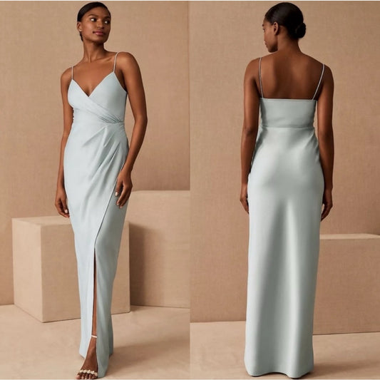 BHLDN Freya Women's Size 8 Freya Satin Charmeuse Maxi Dress Formal Sleeveless