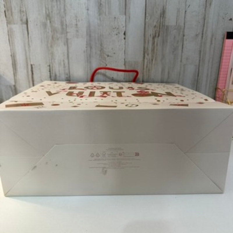 Louis Vuitton Holiday 2023 Paper Shopping Gift Bag White Joyeuses Fêtes