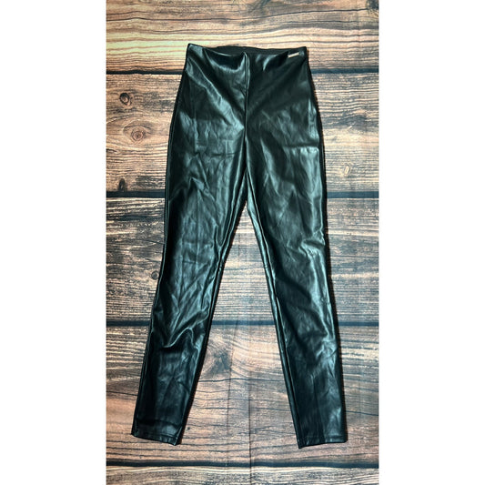 Fabletics Women's High Rise Faux Leather Leggings Black Size Small