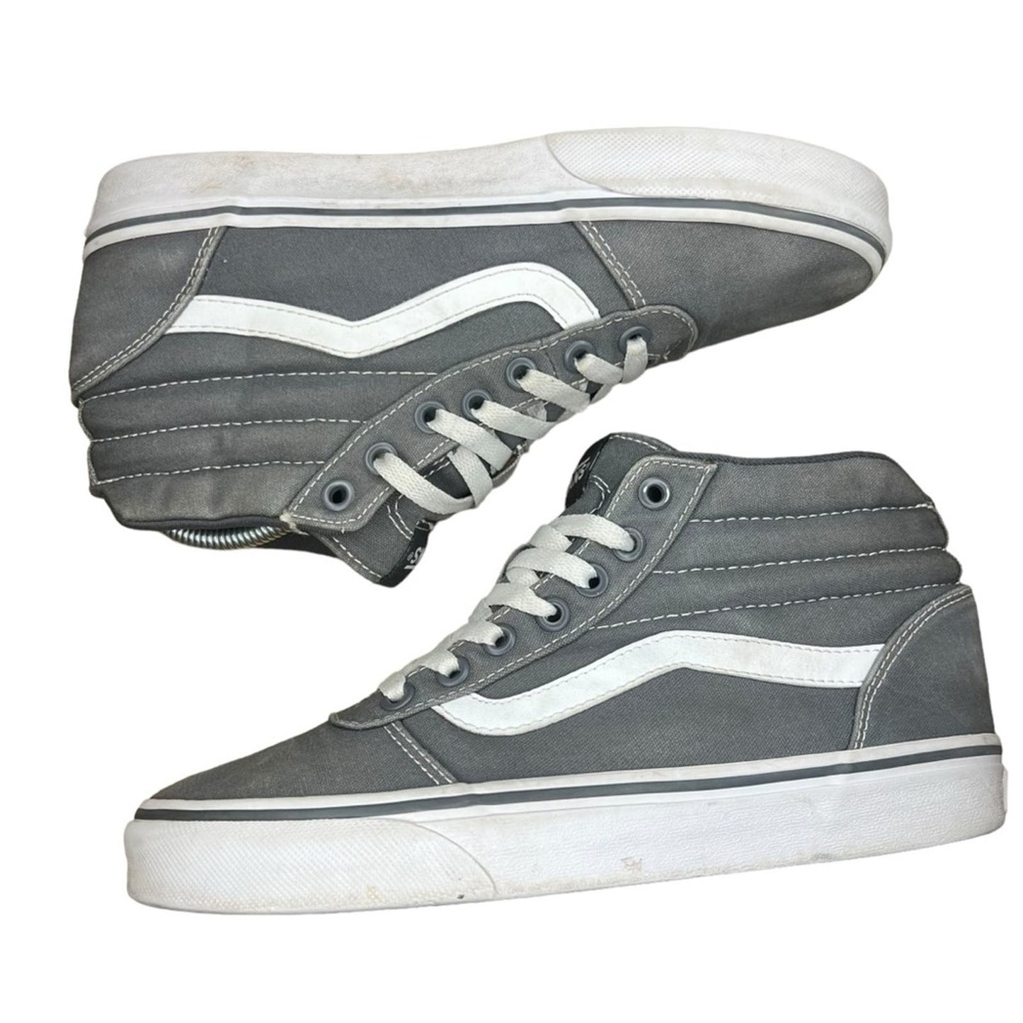 Vans Sk8-Hi Top Sneaker - Frost Gray Canvas Canvas Shoes - Women's 7.5