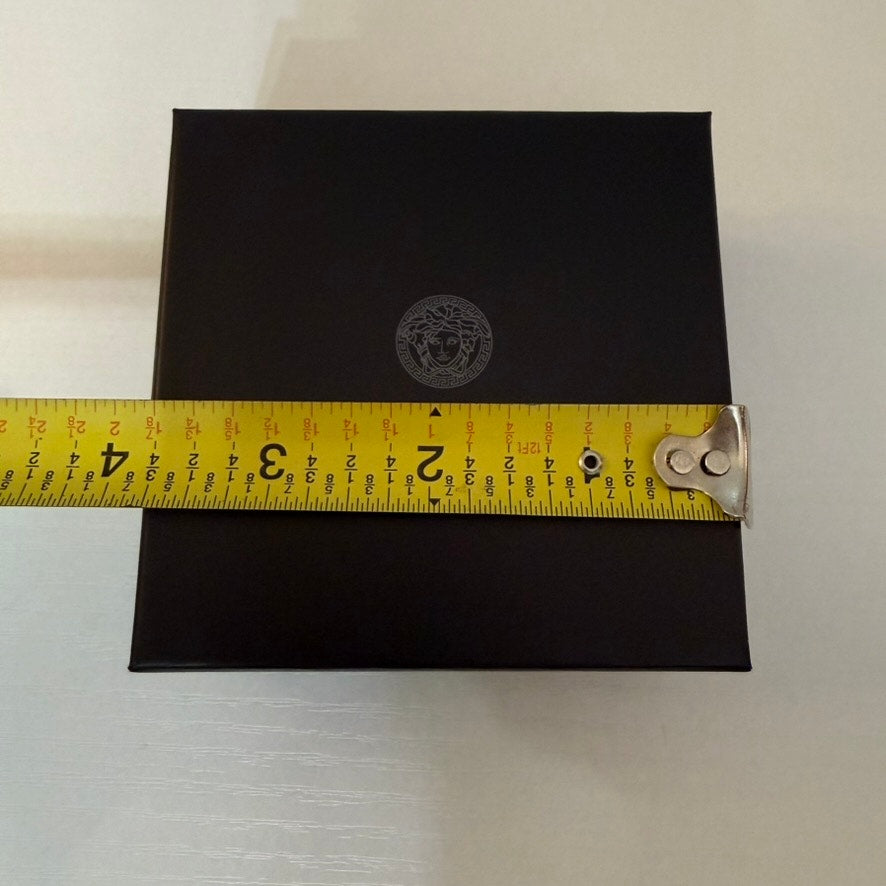 Versace Medusa Logo Gift Presentation Box Black 4x4x2 Lid & Base Only