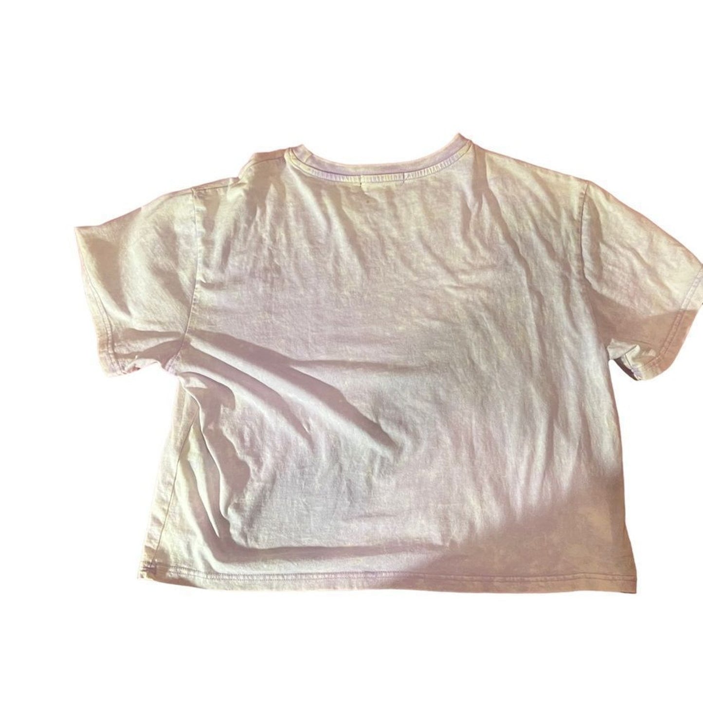 7 For All Mankind T-Shirt Womens Size Small Cropped Crew Neck Tie Dye