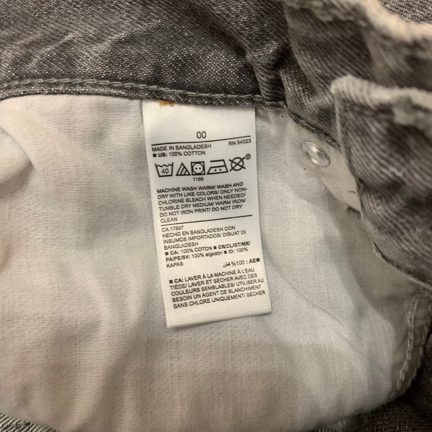 NWT Old Navy Jeans Womens Size 00 Gray Sky-Hi Straight