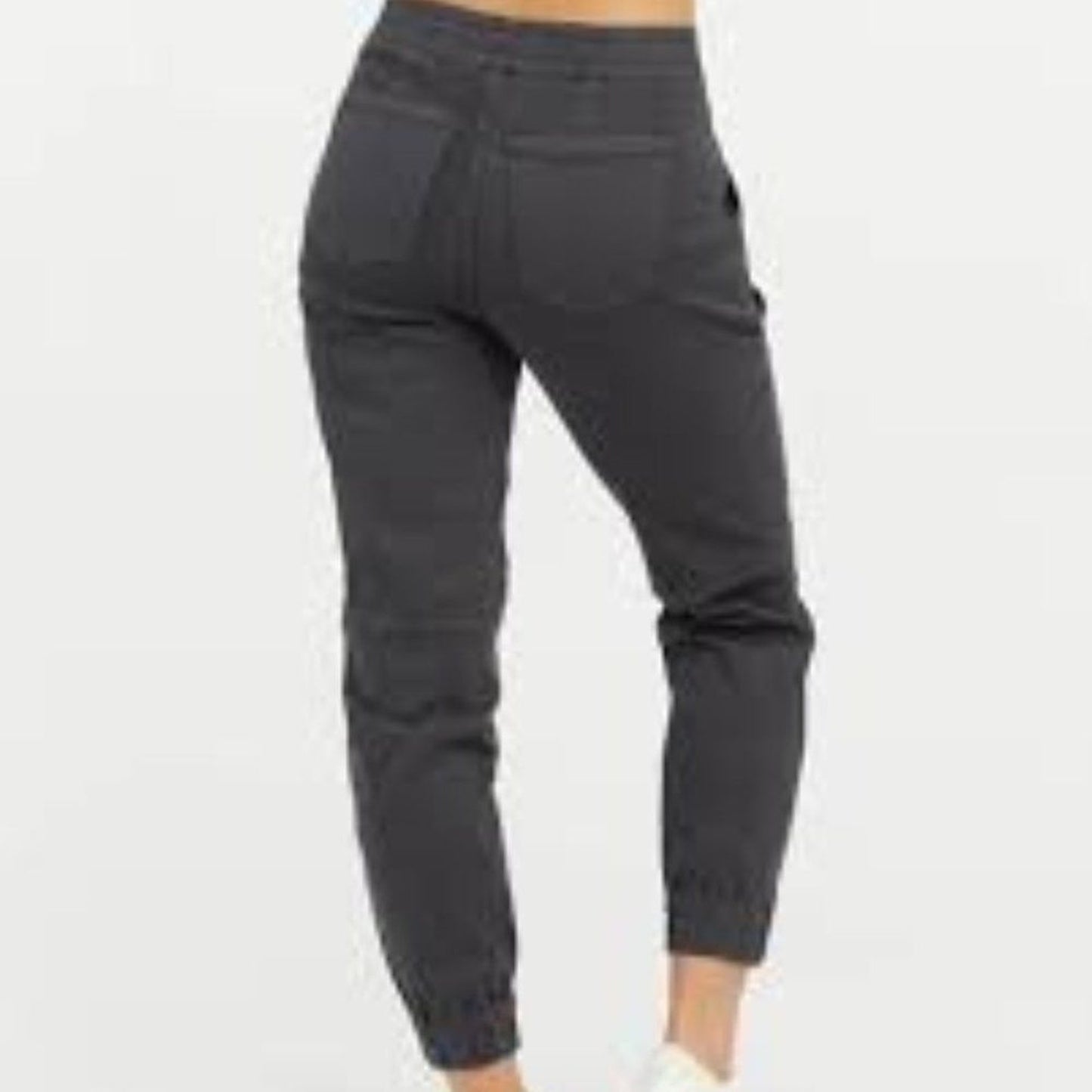 NWT SPANX Cargo Jogger Pants Women's Small Washed Black High Rise Tapered Leg