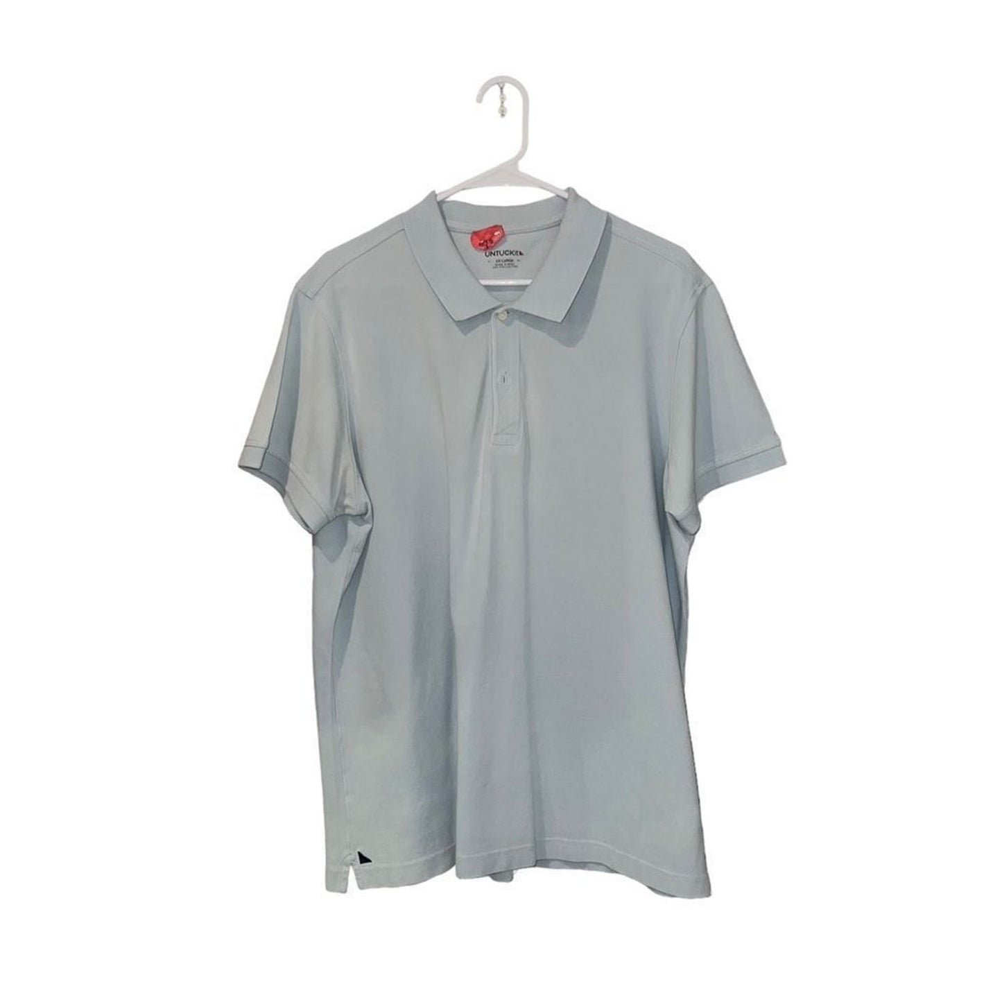 UNTUCKit Polo Shirt Mens 2XL Light Blue Short Sleeve Casual Golf