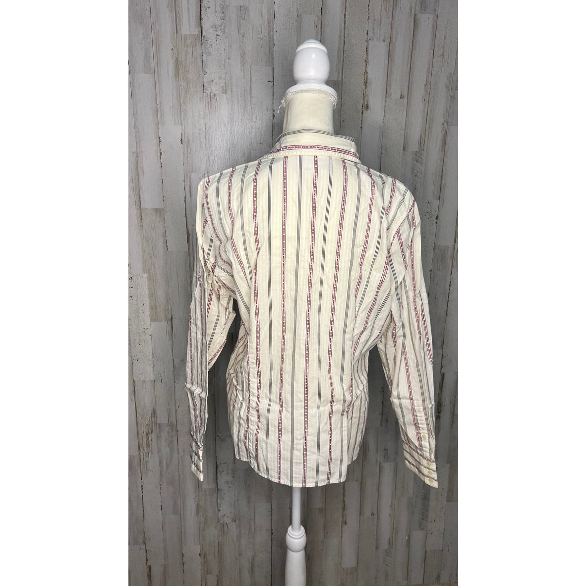 Liz Claiborne Women's Striped Button-Up Shirt Multicolor Size Large