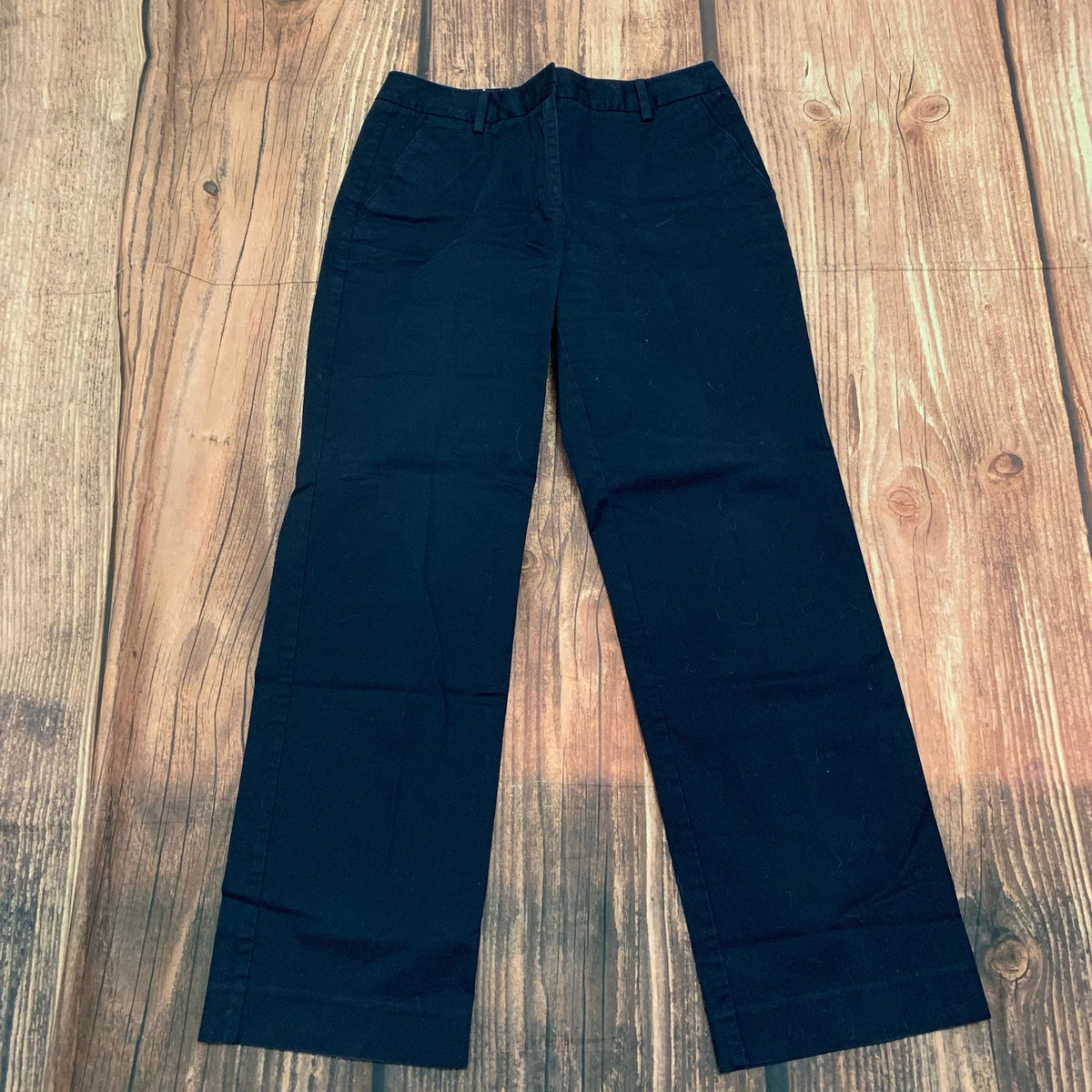 Talbots Petites Navy Stretch Straight Leg Pants Size 8