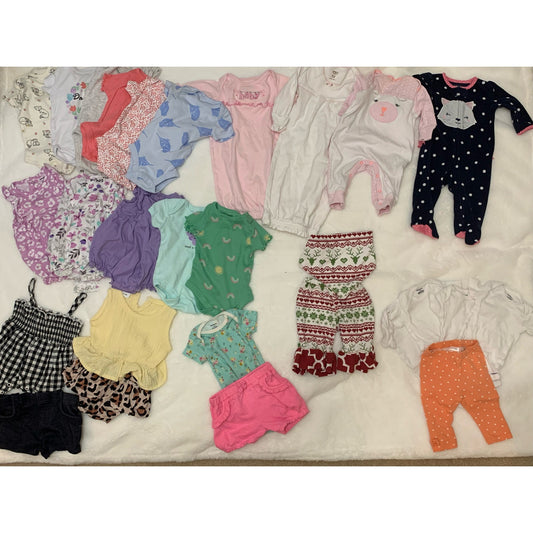 Carter's Baby Girl Clothing Bundle 0-3 Months 27-Piece Set