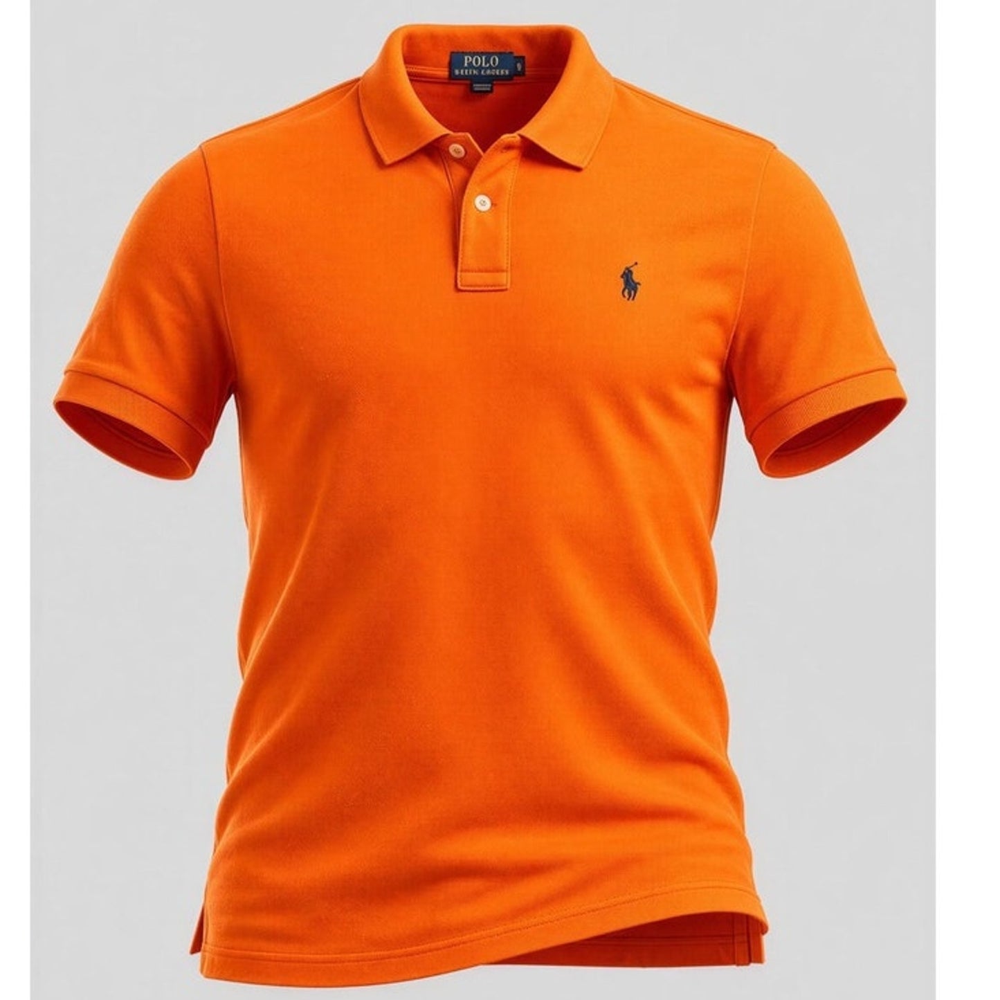 Polo Ralph Lauren Polo Shirt Mens Large Orange Short Sleeve Mesh Golf Casual