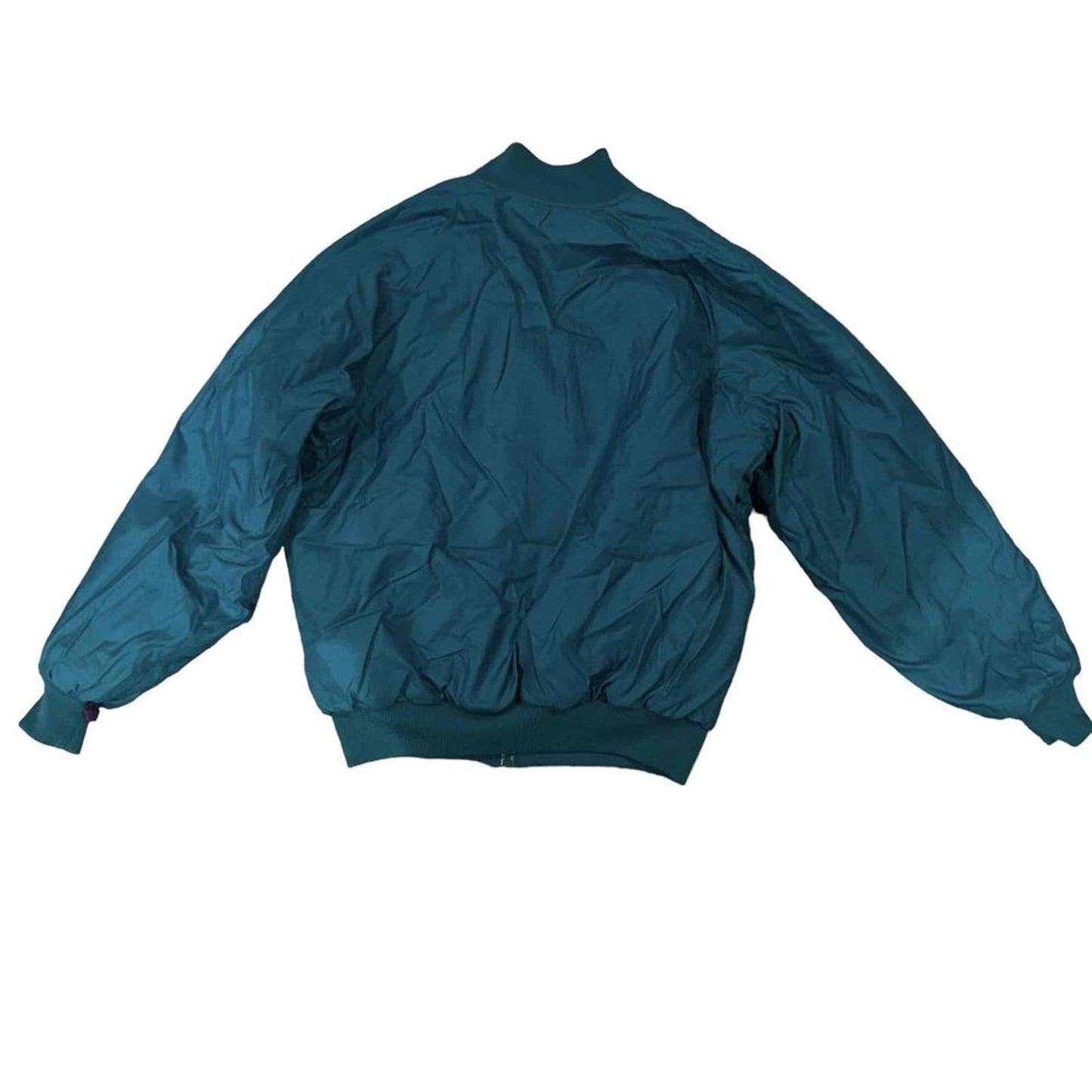 VINTAGE Columbia Women's Medium Purple/Teal Reversible Puffer Bomber Jacket