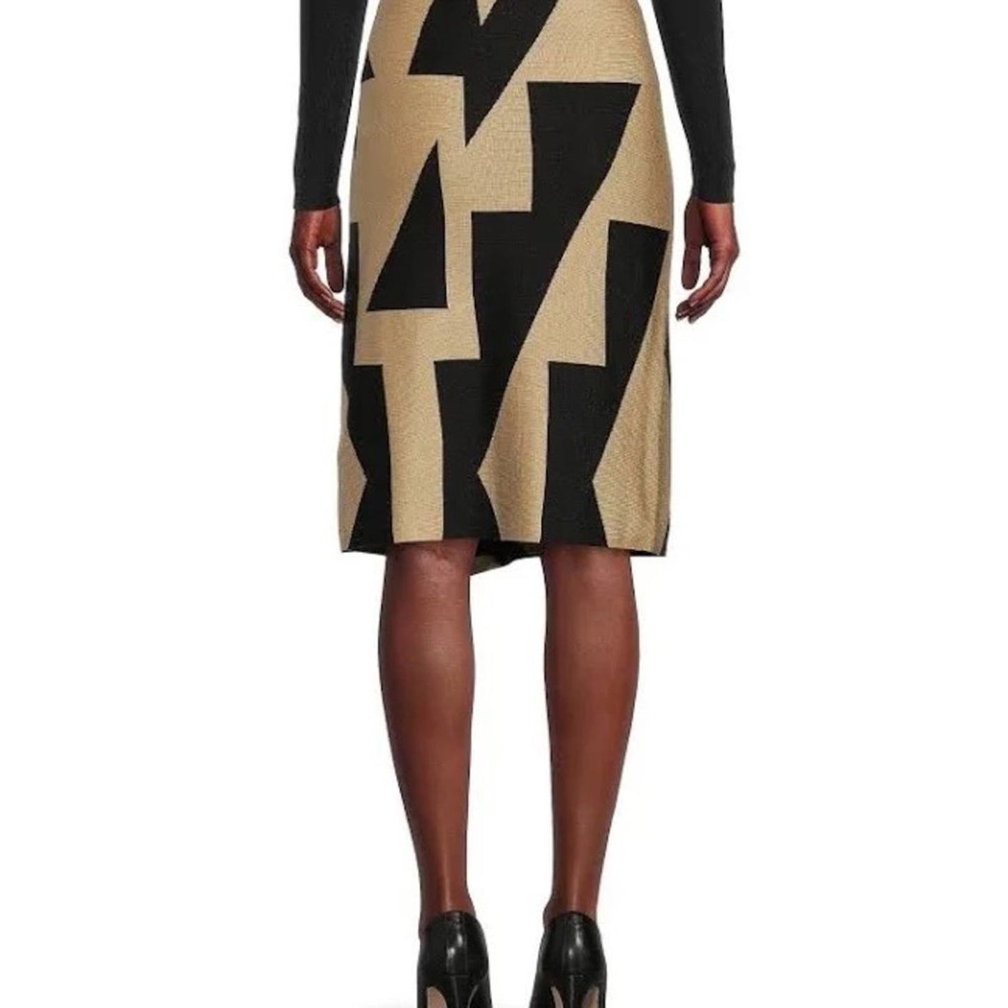 NWT Lauren  Ralph Lauren Geo-Print Cotton-Blend Pencil Skirt Size Large