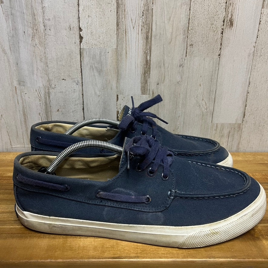 Sperry Men's Bermuda Navy Blue Canvas Lace Up Boat Shoes Size 12