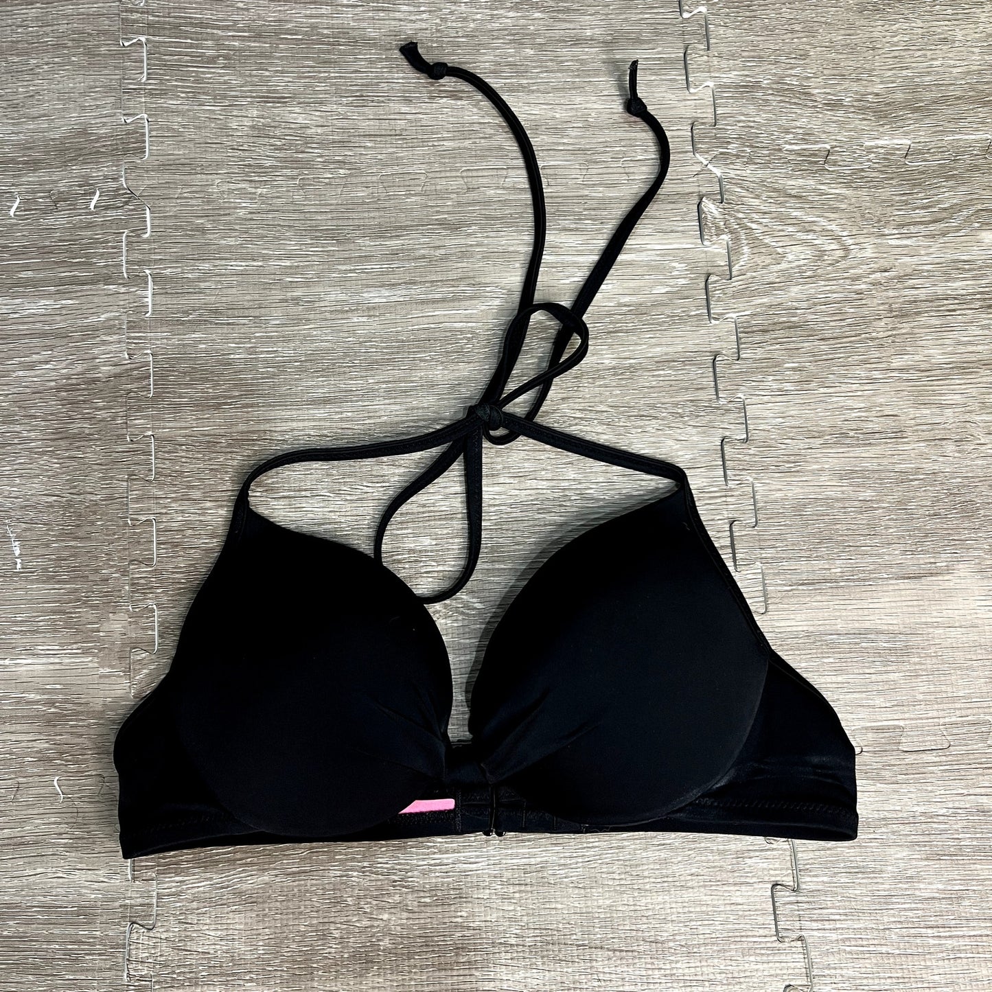 Victoria's Secret PINK Push-Up Bikini Top Black Women's Size Small