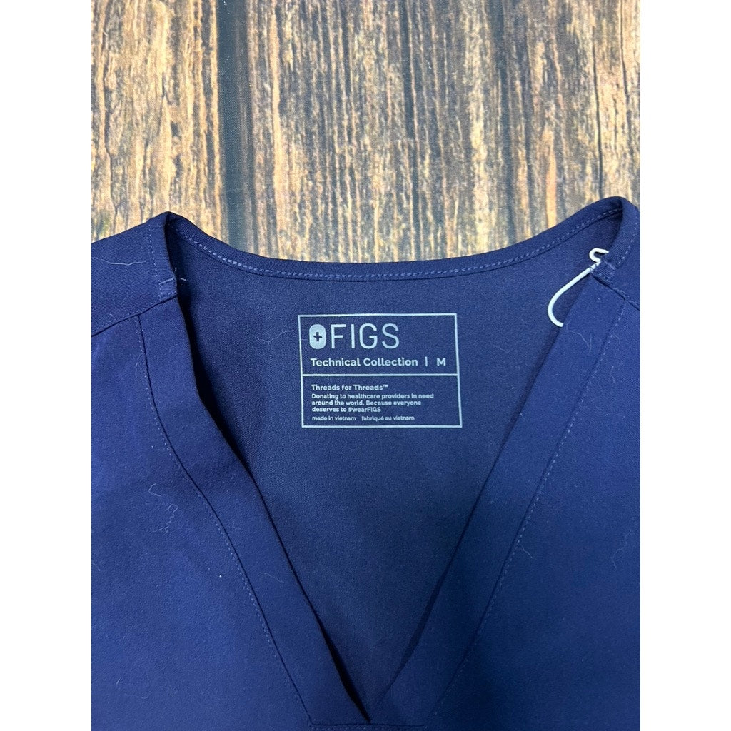 FIGS Women's Kade Cargo Scrub Set Blue Size Medium 2-Piece Workwear Outfit