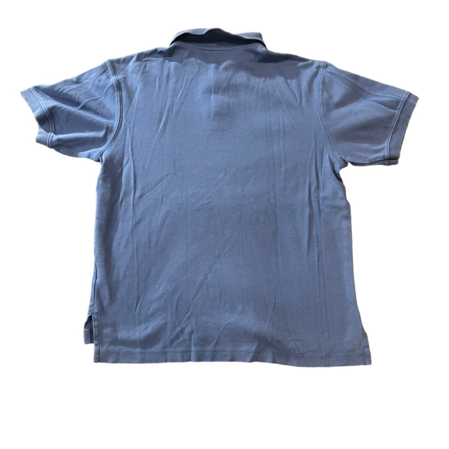 Lands’ End Polo Shirt Kids Large Blue Short Sleeve Solid Classic Casual Golf