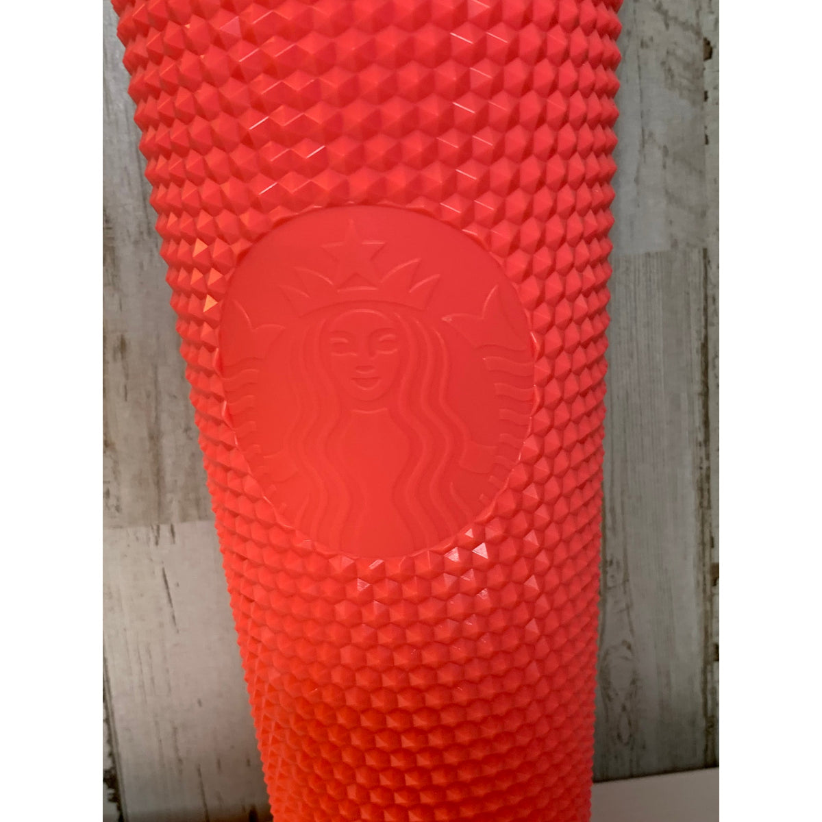 Starbucks Studded Dragon Fruit Coral Cold Cup Tumbler 24 oz w/ Straw