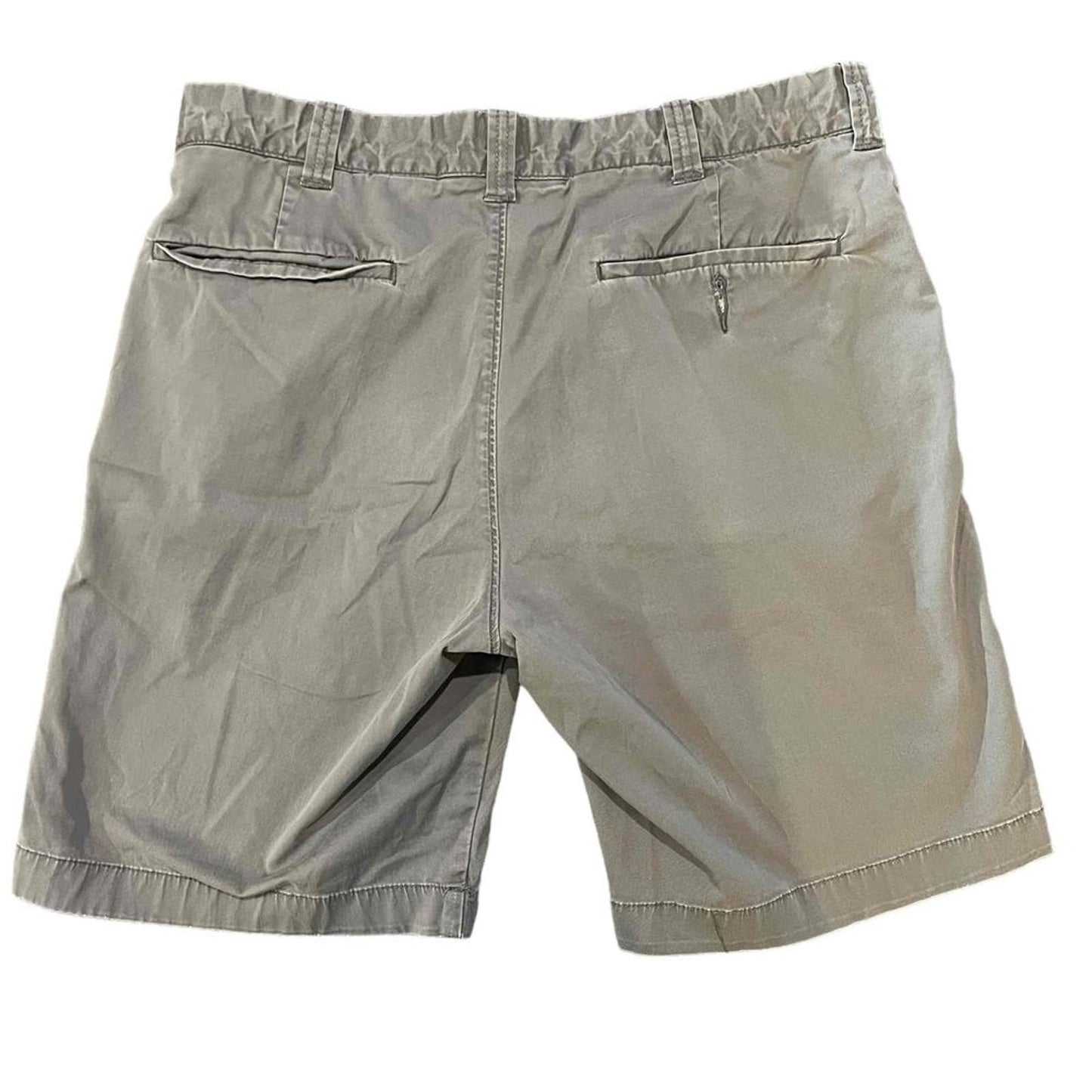 J. Crew Men's Grey Chino Shorts Size 31 9" Inseam Stretch Casual Comfort