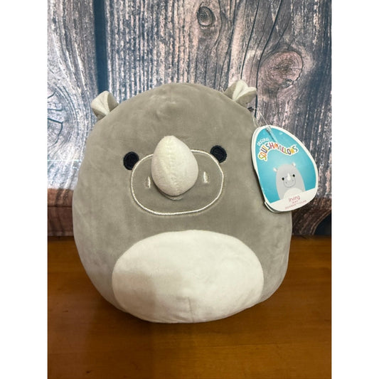 NWT Squishmallows Irving Grey Rhinoceros 8" Plush Stuffed Animal w/ Hang Tag