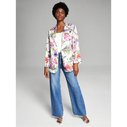 RARE Vintage TE Sport Women's Medium Floral Oversized Long Sleeve Blazer