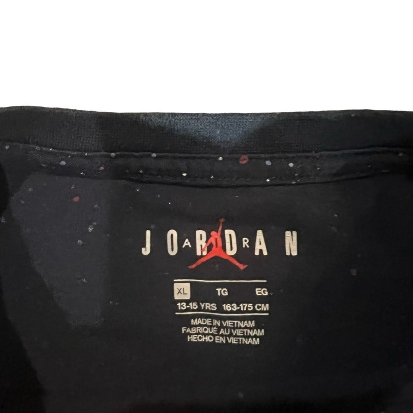 Jordan Jumpman Graphic T-Shirt Boys Youth XL Black Speckled All-Over Print