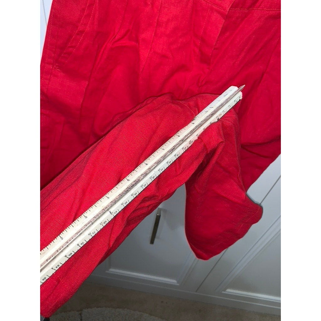 Women's Medium Shorts 2 Piece Set Geranium Red & Animal Print Casual