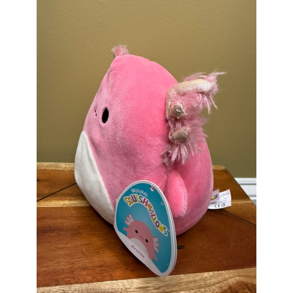 NWT Squishmallows Archie the Axolotl Pink Plush Toy Small 7" Washable