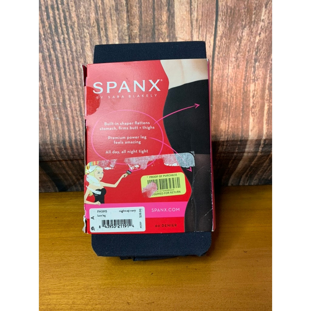 SPANX Shaper Tights Womens Size A Nightcap Navy Blue Opaque