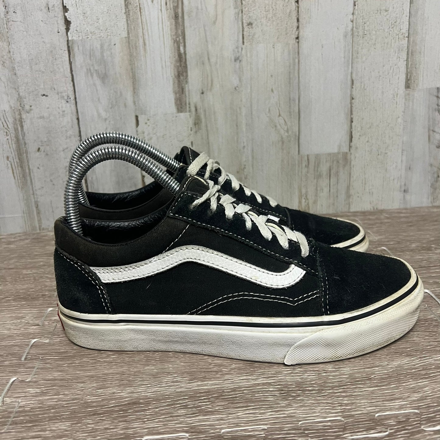 Vans Old Skool Unisex Black Canvas Suede Sneakers Men's 5 / Women's 6.5