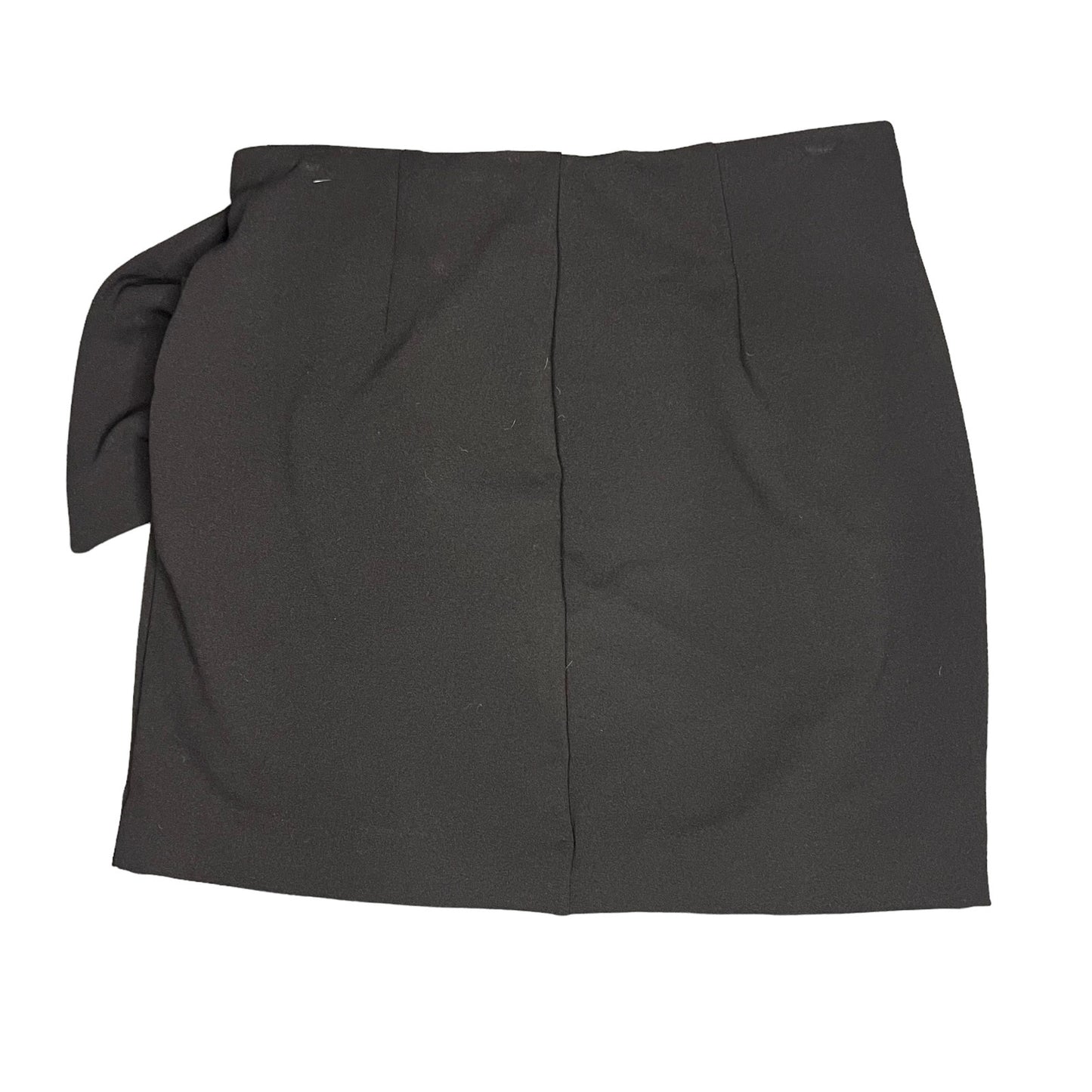 Express Women's Black Draped Mini Skirt O-Ring Buckle Detail Size Small