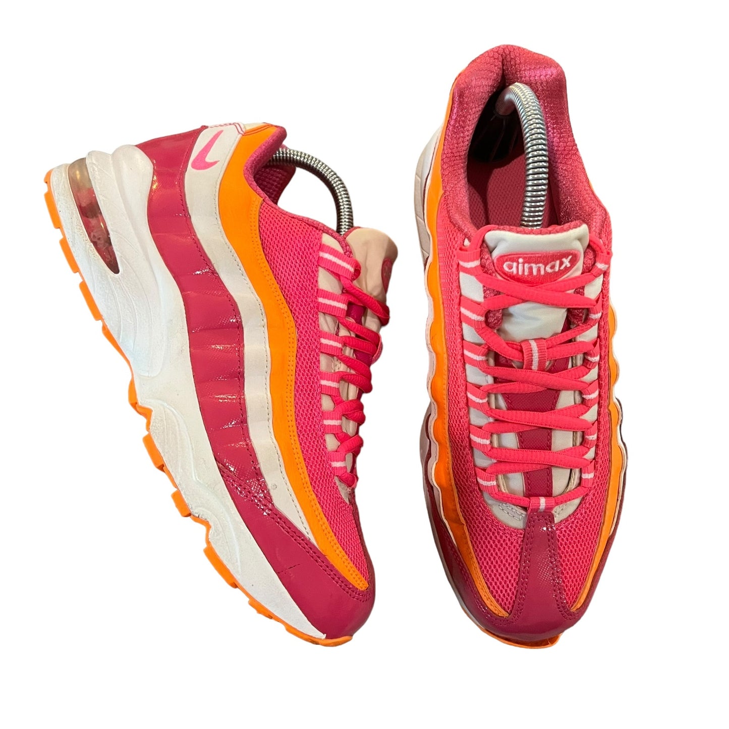 Nike Air Max 95 LE GS Pink Citrus Trainers Youth Size 7 / Women's Size 8.5