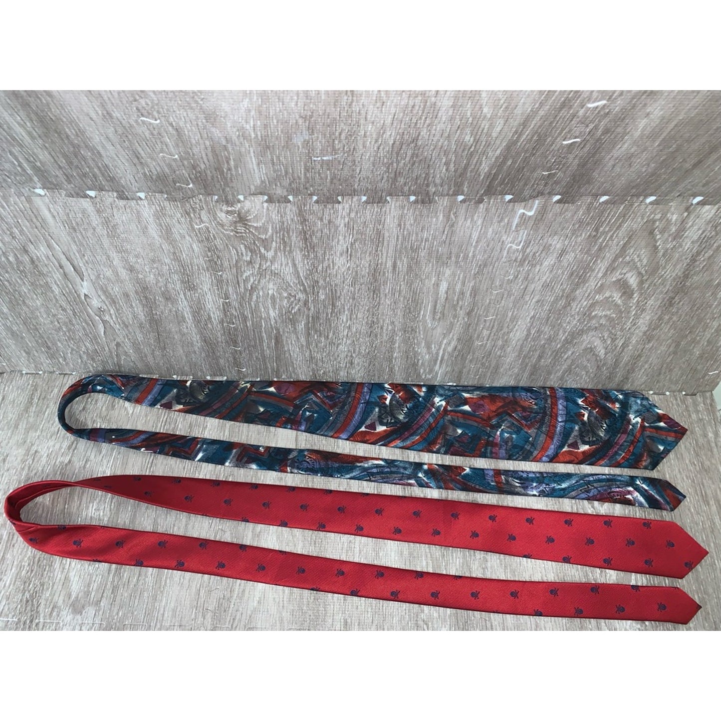 Vintage Silk Tie Collection Set of 5 Geometric Designer Men's Ties