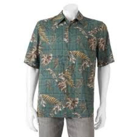 Men's Batik Bay Tropical Casual Button-Down Shirt Size Large