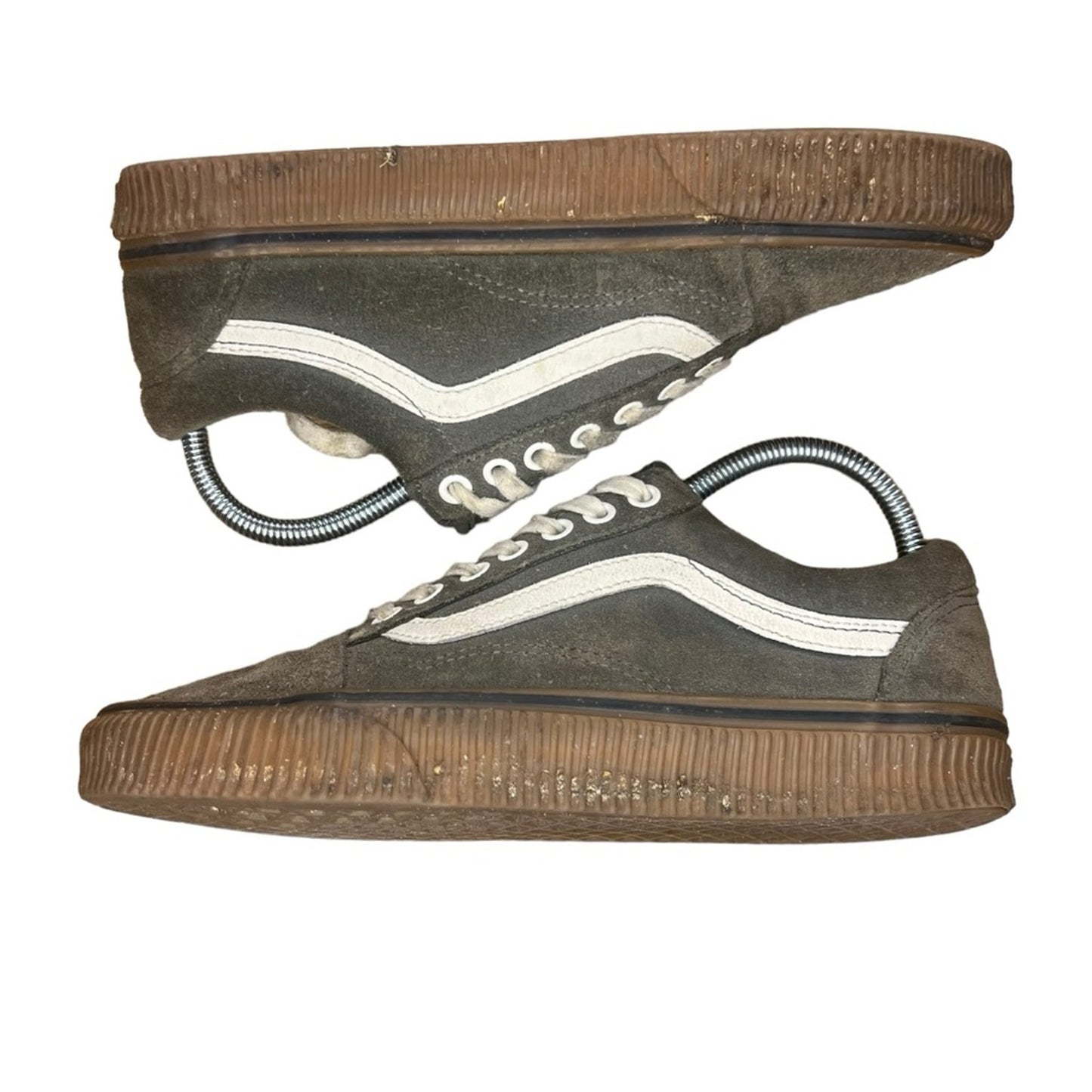 Vans Old Skool Skate Shoes Olive Green/White Gum Sole Low Top Men's 6.5