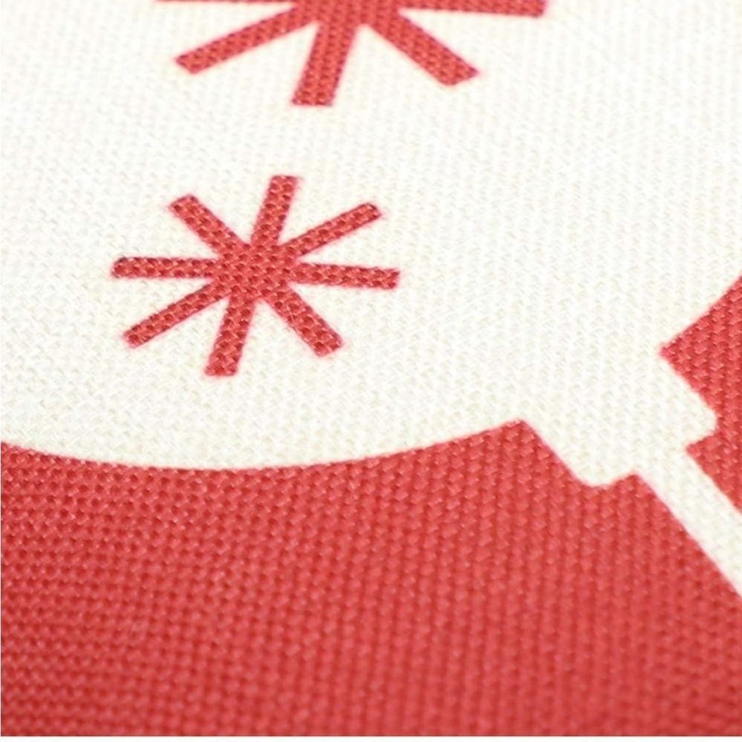 Set 4 Red/White Christmas Pillow Covers