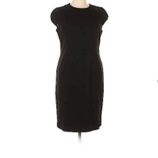 WORTH NEW YORK black sheath dress 16 EUC