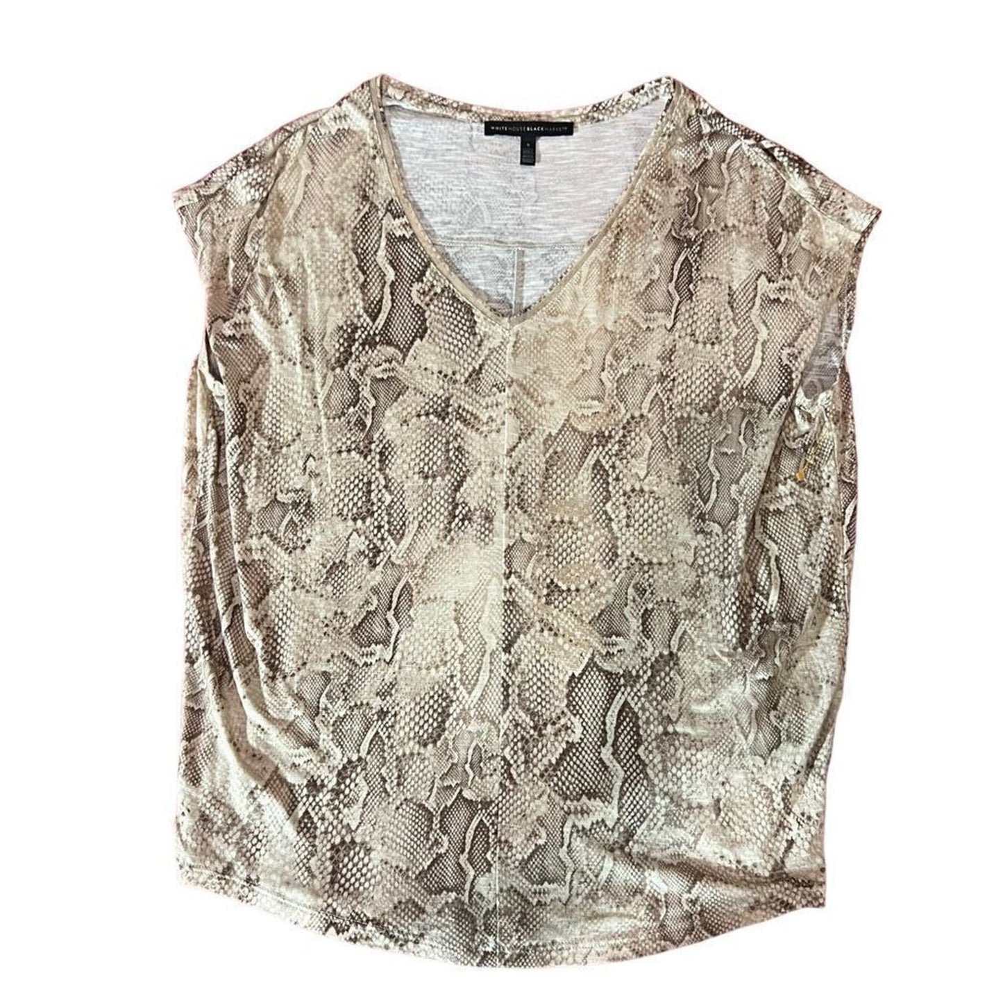 White House Black Market -Jetsetter  Snakeskin Tee - Size Small