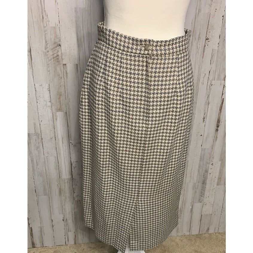 Ashley Brooke Women's Vintage Houndstooth Skirt Suit Size 10 Tall