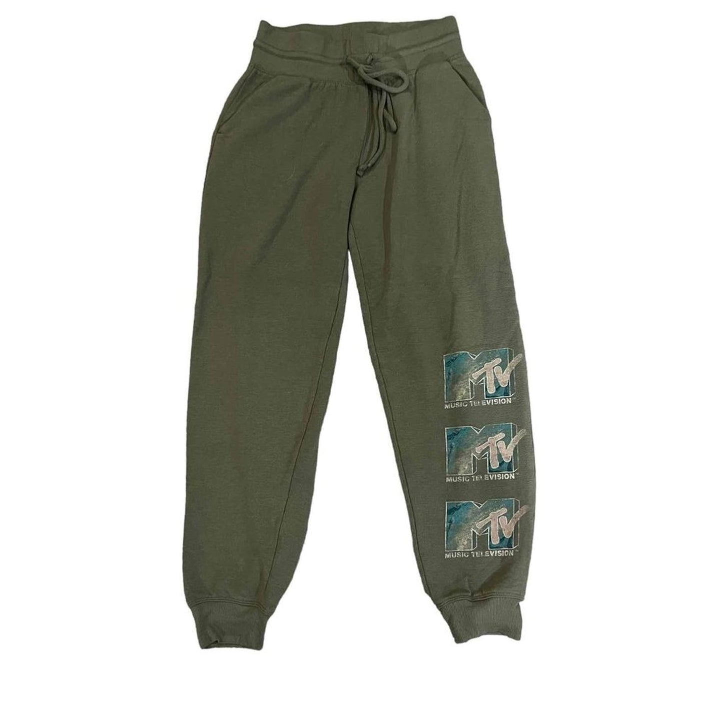 MTV Women’s Olive Green Lounge Jogger Sweatpants Size XS