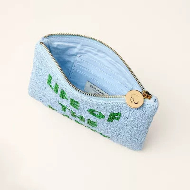 NWT Kate Spade x Target Blue Beaded Clutch "Life Of The Party"