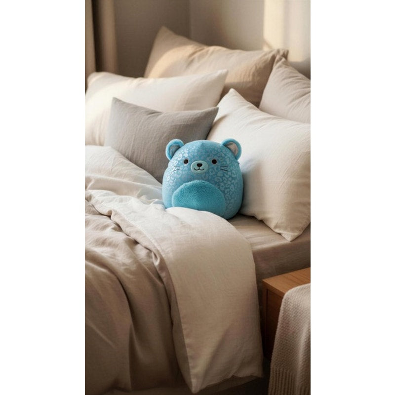 Squishmallows Sarge Blue Jaguar Plush Iridescent Spots Soft Stuffed 8 in