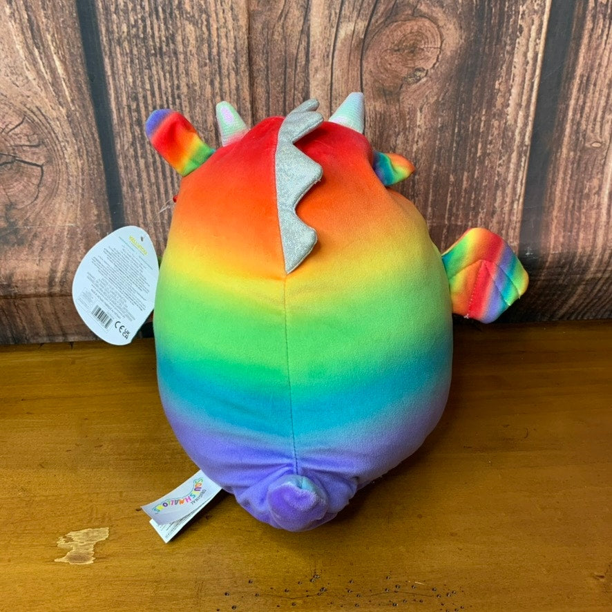 NWT Squishmallows Calypsa Rainbow Dragon Plush 8 in Pride Collection Hang Tag