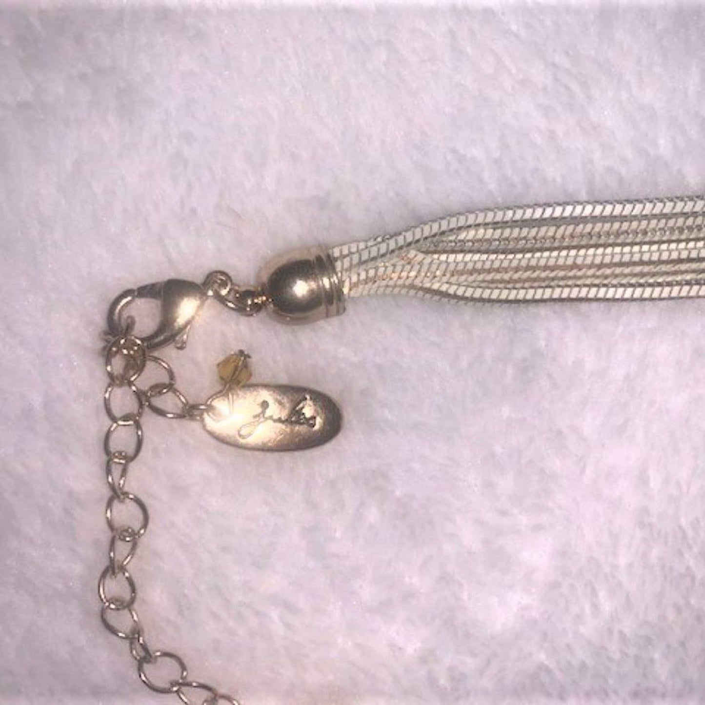 Set 2 Jules Multi-strand "liquid silver" blue/white necklaces