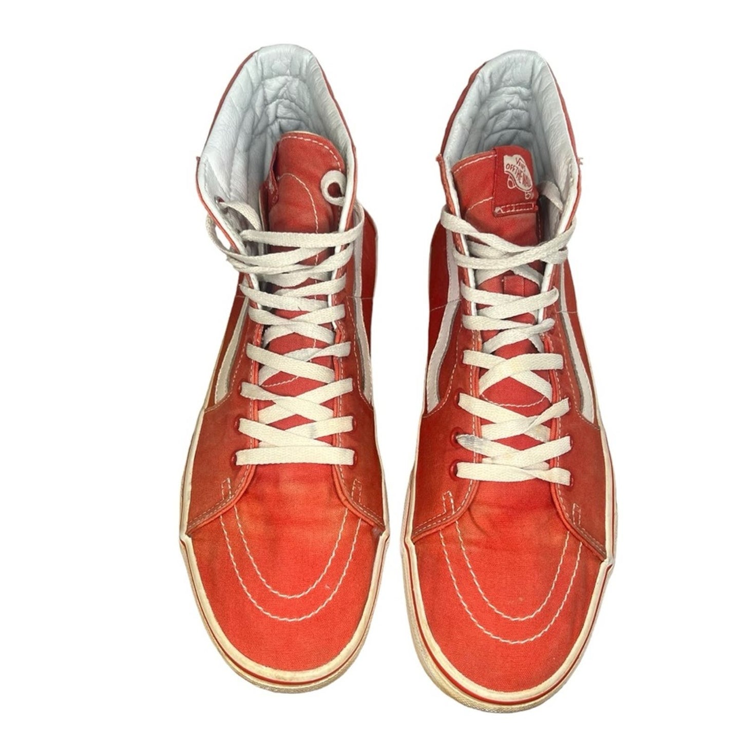 Vans Sk8-Hi Red Canvas Suede High Top Skateboard Sneakers Men's Size 12