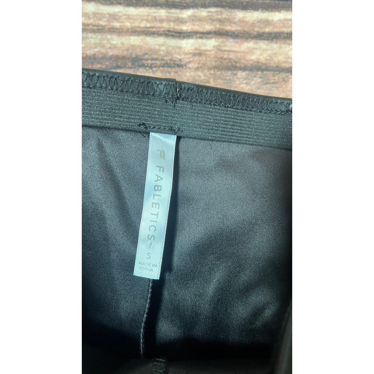 Fabletics Women's High Rise Faux Leather Leggings Black Size Small