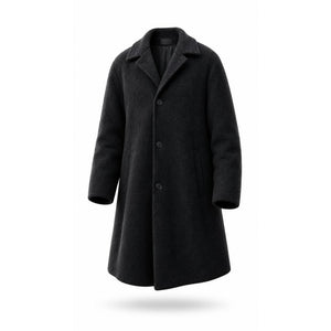 Banana Republic Wool Overcoat Mens Size Large Black Long Button